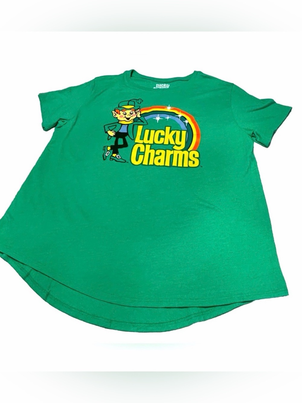 Lucky Charms Leprechaun Green Tee XXL St Patrick’s Day Graphic Shirt Women’s